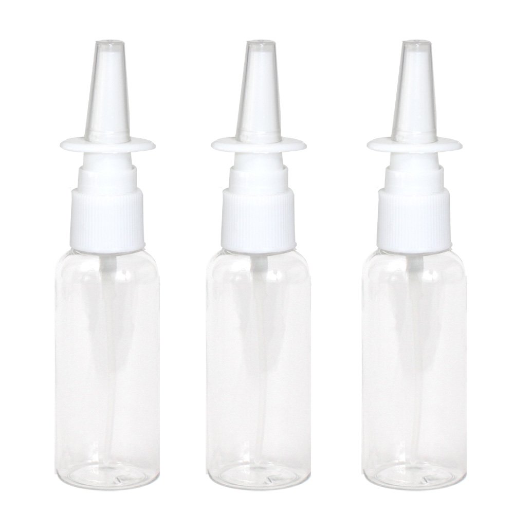 【送料無料】ドライノーズ対策に便利な点鼻スプレーボトル空容器【3本セット】プラスチック容器 色：透明、サイズ：30ミリリットル (x 1)