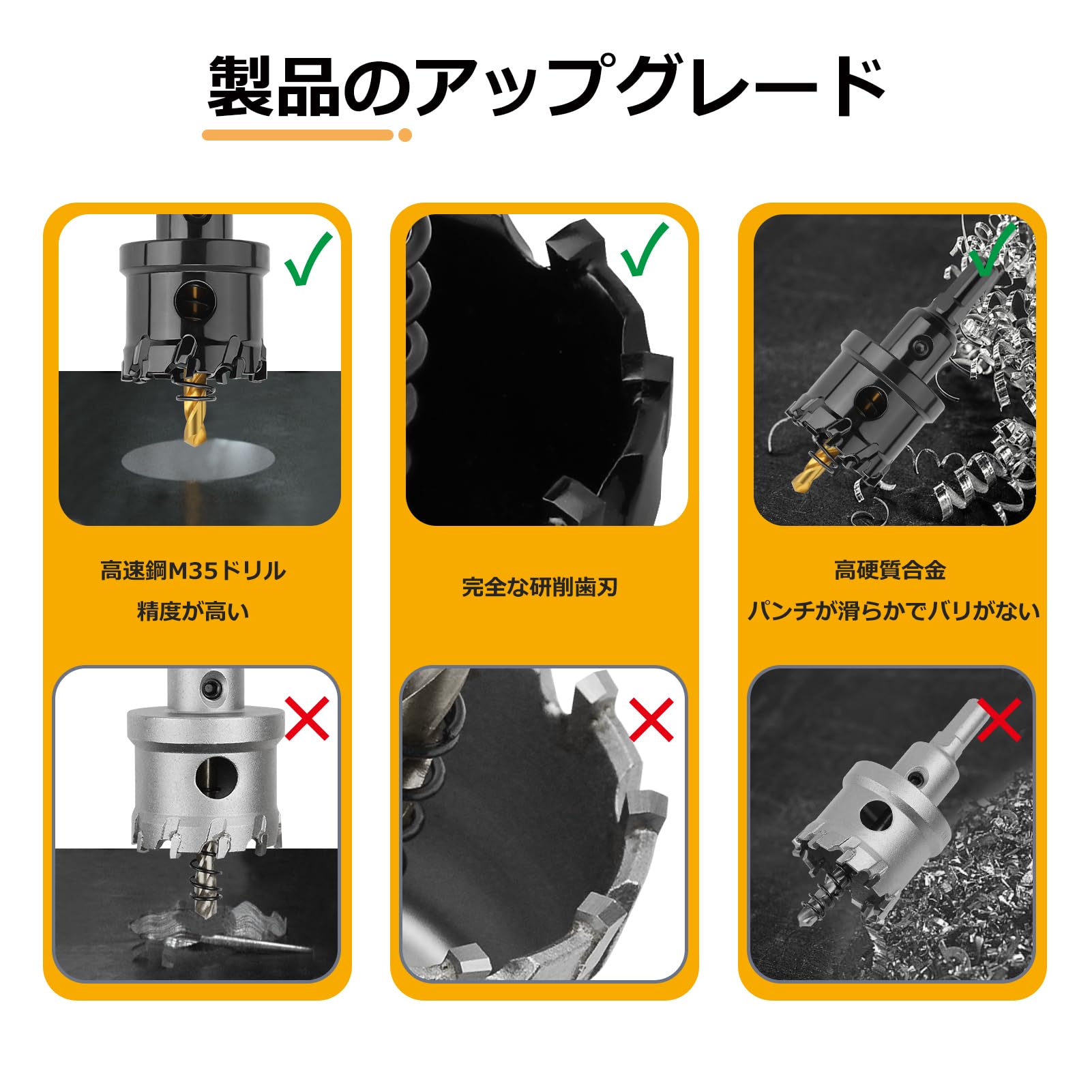 【送料無料】【2024】超硬 ステンレス ホールソー 穴あけ 電動ドリル 木工 鉄 金属...