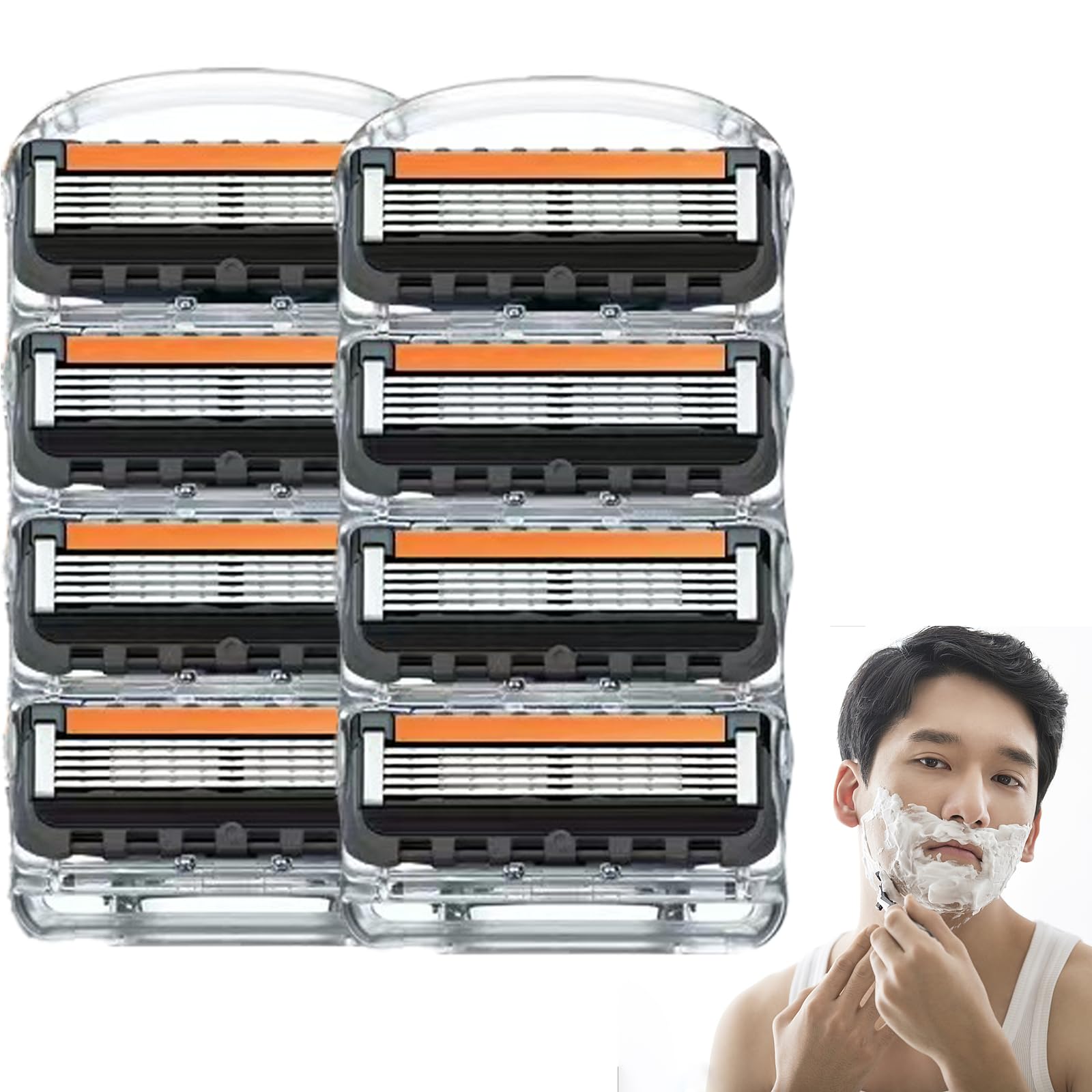 【送料無料】Hoovic ジレット 替刃 電動 プログライド 5枚刃 ひげそり 髭剃り 互換品 ュージョン カミ..