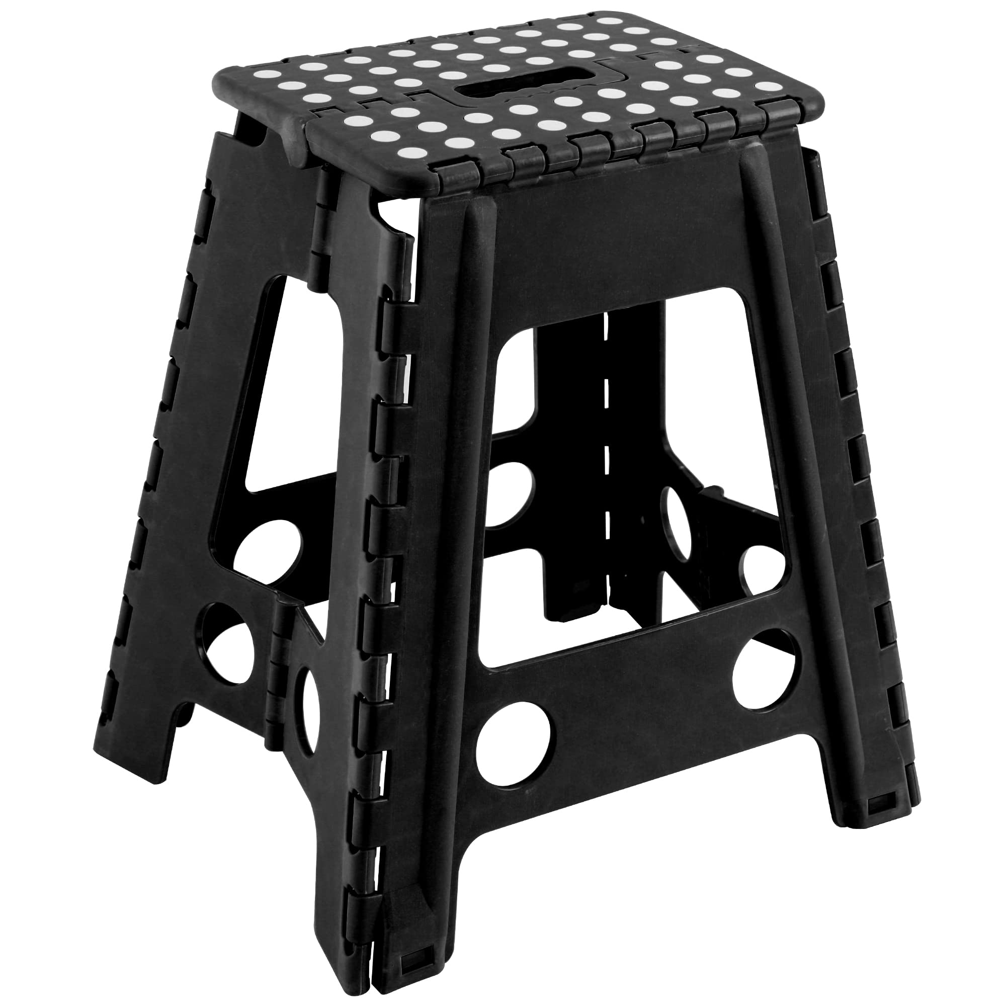 【送料無料】【 限定】チチロバ (TITIROBA) 踏み台 折りたたみ ステップ スツール脚立 洗車 釣り 室内 アウトドア 耐荷重100kg 滑り止め付 折りたたみチェア 色：ブラック、サイズ：高さ45cm