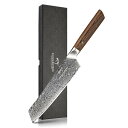 【送料無料】牛刀包丁 三徳包丁 Nanfang Brothers ダマスカス+VG10 67層 刃渡り19.8cm 切れ味良い 多機能 料理器具 肉・野菜・果物切り 家庭用 業務用