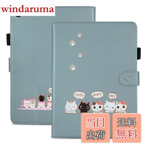 【送料無料】Qribo Lenovo Tab M10 Plus 3rd Gen ケース シンプルなのに可愛いデザイン エンボス加工猫..