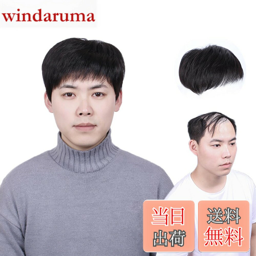 【送料無料】Sitengle 部分ウィッグ メンズ 頭頂部 人毛 男性用ウィッグ つむじはげ トップカバー ヘアトップピース 人工皮膚 円形脱毛症 白髪 ハゲ隠し 薄毛 抜毛 増毛 (16x18cm)