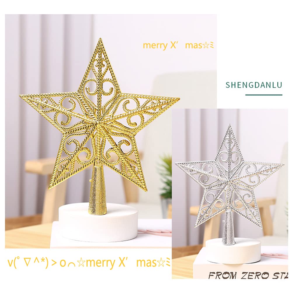 windarumaの【送料無料】ツリートップ 星 クリスマスツリー スター 15cm 20cm クリスマス 飾り ツリー飾り星 中空 おしゃれ デコレーション メリークリスマス豪華感 装飾 (シルバー, 15cm)｜アングル3