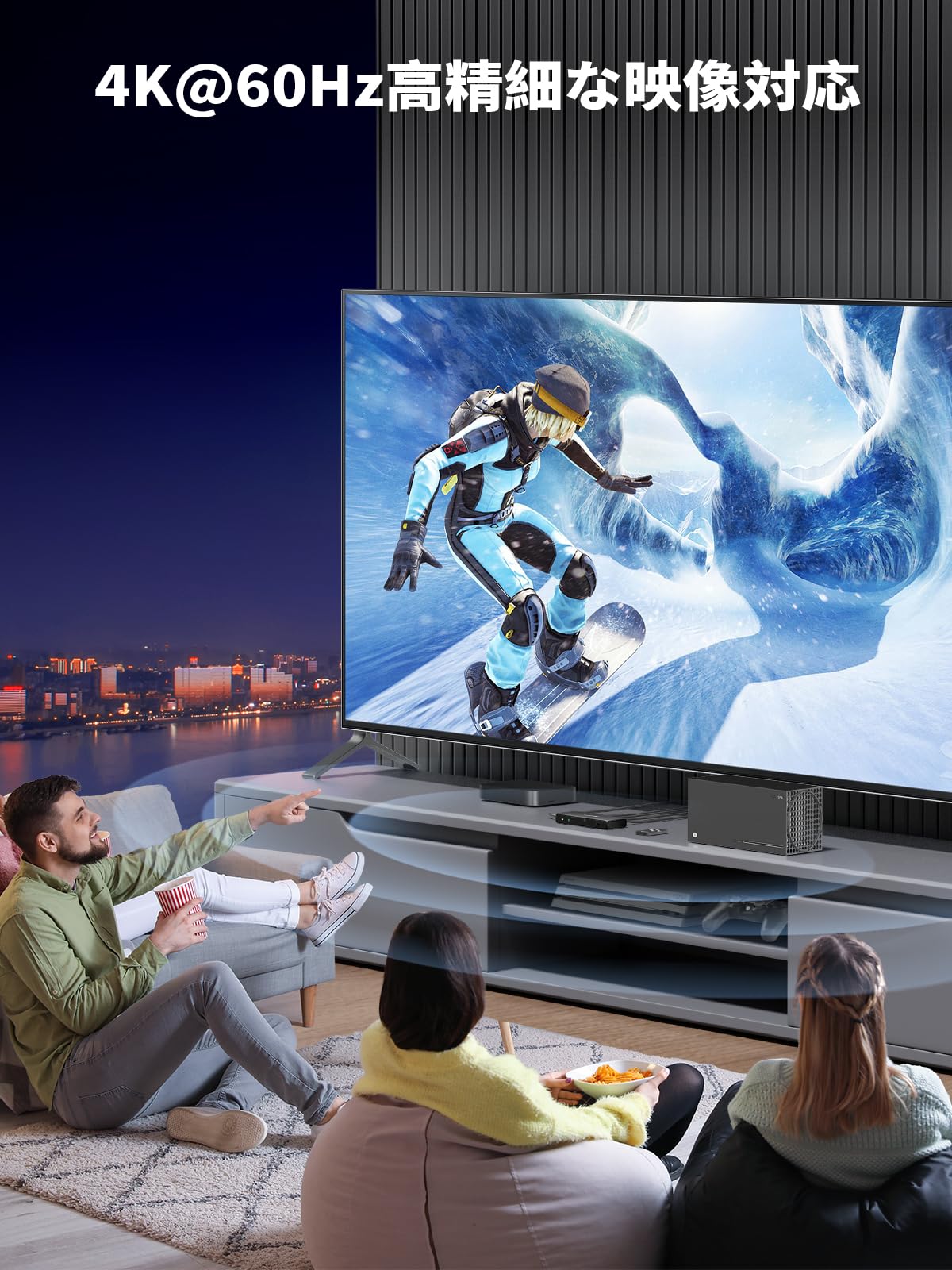 【送料無料】HDMI 切替器 リモコン付き 3入力1出力 4K@60Hz hdmi 切り替え器 分配...