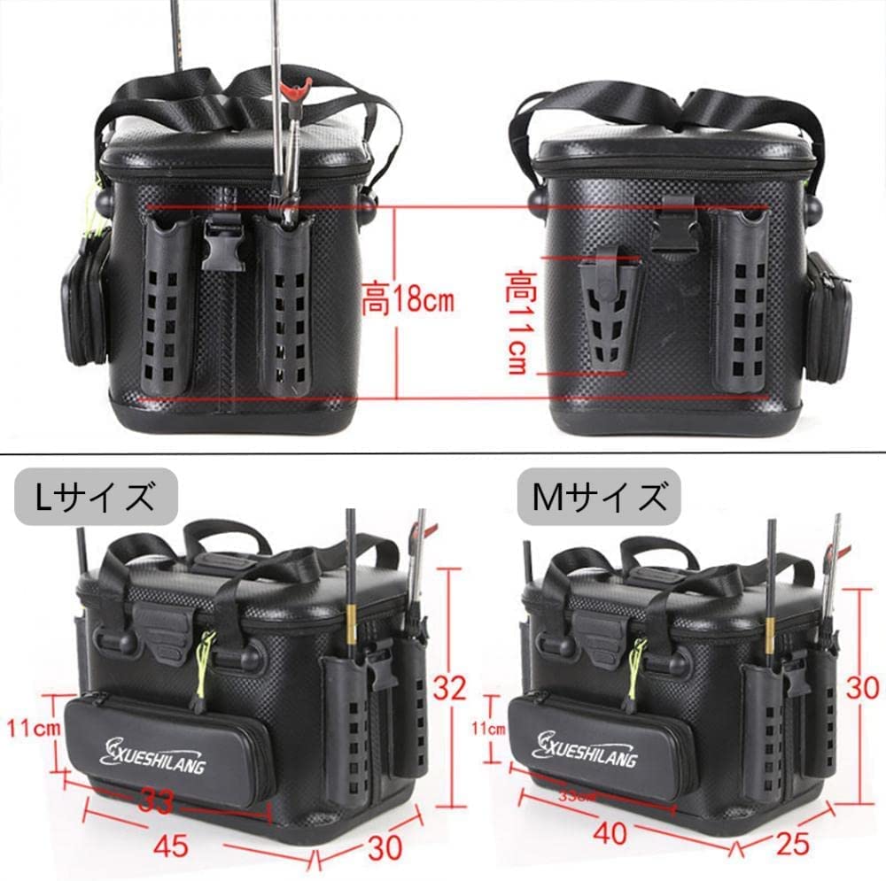 【送料無料】タックルバック 釣りボックス バケツ バッカン 40L EVA素材 多機能 釣り具 釣り用ケース 防災 収納コンテナ タックルバッグ ロッドホルダー付き 大容量 プライヤーホルダー付き (45*30*32cm) windaruma-10209775 windaruma サンプル画像2