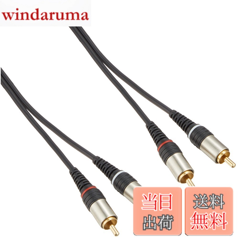 【送料無料】ELPA オーディオケーブル ピンプラグ*2-ピンプラグ*2 1m AD-101