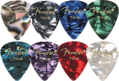 【送料無料】Fender ピック 351 SHAPE PREMIUM PICKS MEDIUM, PURPLE MOTO(12PACK)