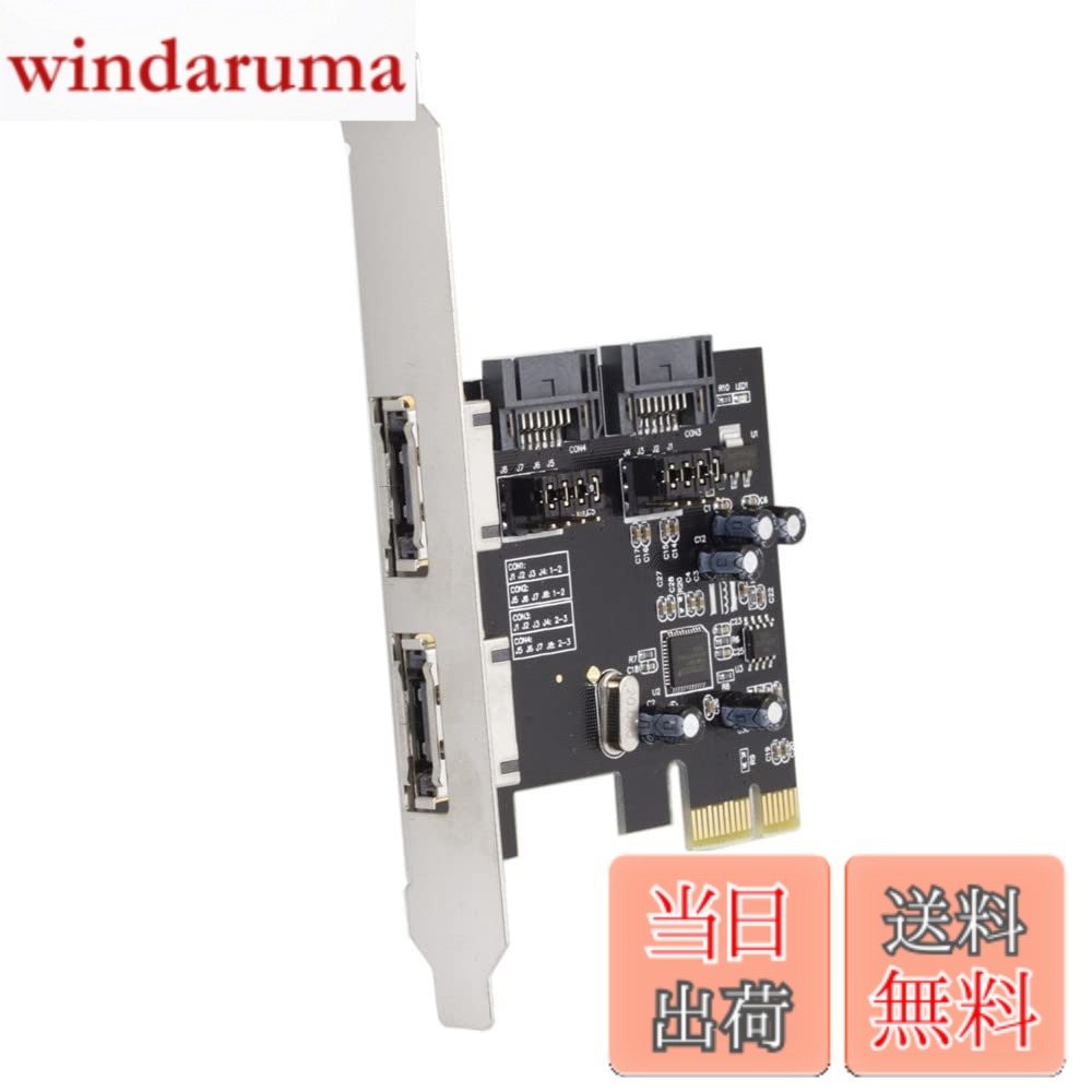商品情報 商品の説明 PCI-E - 4ポート SATA 3.0 ESATA PCIE SATA3 6Gbps 拡張カード PCI-Eアダプター。 同時に動作できるポートは2つだけです。 PCBにジャンパーをセットする必要があります。 より多くのSATA 3.0データインターフェースを拡張し、より多くのストレージデバイスをサポートします。 PCI Express 2.0とSATAリビジョン3.0に対応。 SATA IIIの速度は最大6.0Gbps、SATA IおよびSATA IIと互換性があります。 PCI Expressスピードレート2.5G/S、ダブルチャンネル。 SATAを完全にサポートし、プラグですぐに作業できます。 SATA3.0の速度--6Gbps。 IDC/AHCIモデルに対応。 ホットプラグ機能。 ネイティブコマンドキューイング(NCQ)をサポート。 Windows、Linux、Mac OS X 10.6以上に対応(注:Windows 7とWindows 8には対応していません)。 2TBハードディスク対応。 PCI Express x1、x2、x4、x8、x16レーンに対応。 主な仕様 同時に動作できるポートは2つだけです。 PCBにジャンパーをセットする必要があります。 より多くのSATA 3.0データインターフェースを拡張し、より多くのストレージデバイスをサポートします。brPCI Express 2.0とSATAリビジョン3.0に対応。 SATA IIIの速度は最大6.0Gbps、SATA IおよびSATA IIと互換性があります。brPCI Expressスピードレート2.5G/S、ダブルチャンネル。 SATAを完全にサポートし、プラグですぐに作業できます。SATA3.0の速度--6Gbps。brIDC/AHCIモデルに対応。 ホットプラグ機能。brネイティブコマンドキューイング(NCQ)をサポート。Windows、Linux、Mac OS X 10.6以上に対応(注:Windows 7とWindows 8には対応していません)。2TBハードディスク対応。PCI Express x1、x2、x4、x8、x16レーンに対応。 # 【送料無料】JSER Xiwai PCI-E - 4ポート SATA 3.0 ESATA PCIE SATA3 6Gbps 拡張カード PCI-Eアダプター パソコンを使っていると、ストレージの容量が不足したり、データ転送が遅く感じることがあるのではないでしょうか？ そんな悩みをお持ちの方に共感します。特に、データ量の多い動画や画像を扱う方にとって、効率良く作業を進めるために高速な接続ポートは不可欠です。 今回ご紹介するのは、JSER XiwaiのPCI-E - 4ポート SATA 3.0拡張カード。これを使うことで、あなたのパソコンは一気にストレージデバイスを拡張できます。 最大6Gbpsという高速転送が可能なため、データの移動もスムーズになり、作業効率が向上します。 さらに、互換性の高い設計のおかげで、さまざまなOSに対応しているため、安心してご利用いただけます。 この機会にお手元のパソコンをアップグレードし、より快適な作業環境を手に入れませんか？ ## 高速データ転送を実現 JSER XiwaiのPCI-E - 4ポート SATA 3.0拡張カードは、最新のSATA III規格に準拠しており、最大6Gbpsの高速データ転送を実現しています。この速度は、特に大容量データを扱う際に非常に重要です。 例えば、4K動画の編集や大量のデータバックアップなどを行う際、従来のインターフェースでは時間がかかることがあります。しかし、この拡張カードを利用することで、その時間を大幅に短縮することが可能です。 また、接続できるポートは4つありますが、同時に動作できるのは2つ。ただし、ジャンパーを設定することで、この制限をクリアできます。 データの転送速度が速いという点だけでなく、このカードはホットプラグ機能にも対応しています。これにより、作業中でもストレージデバイスを簡単に接続・切断できるため、非常に便利です。 このように、高速データ転送や使い勝手の良さを兼ね備えたこの拡張カードは、日常的にパソコンを使用する方には特におすすめできる製品です。 ## 簡単なインストールと対応環境 JSER Xiwai PCI-E拡張カードは、インストールが非常に簡単です。特別な知識がなくても、標準的なPCケースに取り付けることができます。 PCI Expressスロットに差し込み、ドライバーをインストールするだけで、すぐに利用開始できるため、迅速な作業が求められる方にとって嬉しいポイントです。 この製品は、Windows、Linux、Mac OS X 10.6以降に対応しているため、様々な環境で使用できます。ただし、注意が必要なのは、Windows 7とWindows 8には未対応という点です。 また、2TBのハードディスクにも対応しており、大容量データを扱うのにも心強いサポートがあります。既存のストレージの増設を考えている方にも最適です。 このように、導入も簡単で多様なOSに対応しているため、パソコンのストレージ環境を手軽に向上させたい方にぴったりです。 ## 安全性と信頼性の高い設計 JSER Xiwai PCI-E - 4ポート SATA 3.0拡張カードは、安全性と信頼性の高い設計がされています。特に、ネイティブコマンドキューイング（NCQ）をサポートしており、データの読み書き効率を向上させています。 NCQとは、同時に複数の読込・書込要求を行うための機能で、特にサーバーや高負荷の環境においてパフォーマンスを発揮します。この機能により、データのアクセス速度や反応 性が格段に向上します。 また、各ポートが互換性を持ちながらも独立して機能するため、ひとつのポートにトラブルが起きたとしても、他のポートには影響を与えません。 この慎重に設計されたシステムによって、ストレージデバイスの安全性も保たれるため、長期間に渡る安心な利用が可能です。 このカードを使用することで、データの損失のリスクを軽減し、ユーザーの作業環境をより快適に保つことができます。 ## まとめ - JSER Xiwai PCI-E拡張カードで、高速なデータ転送が可能 - 簡単インストールで初心者でも安心 - 2TBハードディスクに対応、ストレージの増設が容易 - 安全なデータアクセスを実現するネイティブコマンドキューイング搭載 - さまざまなOSに対応し、使い勝手抜群 パソコンのストレージを拡張したい方には、この拡張カードをぜひお試しください。