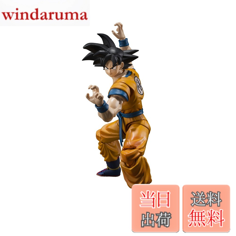 【送料無料】TAMASHII NATIONS S.H.フィギュアーツ ドラゴンボール超 スーパーヒーロー 孫悟空 SUPER HERO(再販版)約140mm PVC&ABS製 塗装済み可動フィギュア 色：マルチカラー、サイズ：5.5 inches