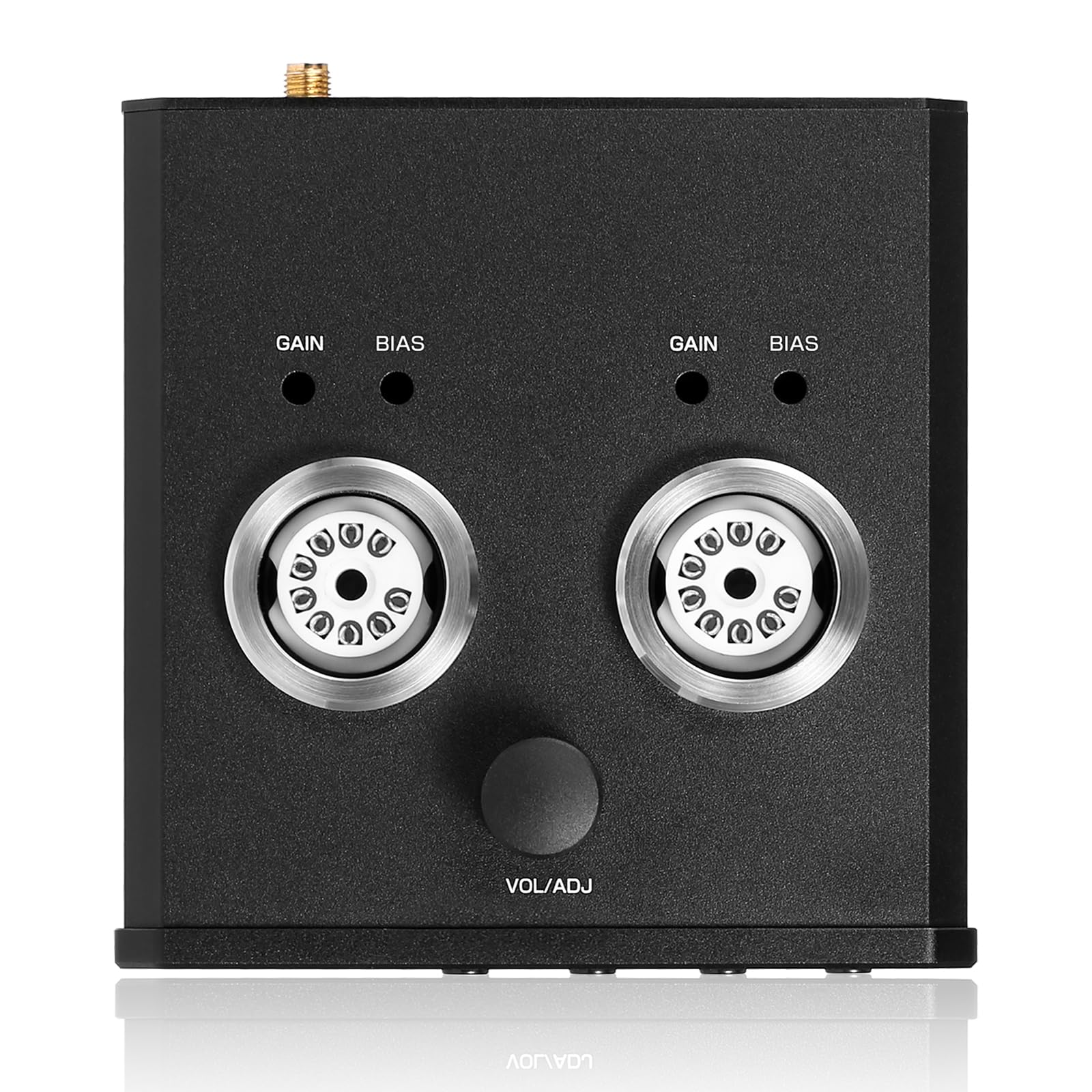 【送料無料】Nobsound P2-FM 6E2 真空管 プリアンプ ステレオ ヘッドホンアンプ サウンドレベルインジケーター FMラジオ 時計 clock クロック MIC/AUX 置き時計 色：ブラック、サイズ：MINI windaruma-10220479 windaruma サンプル画像2