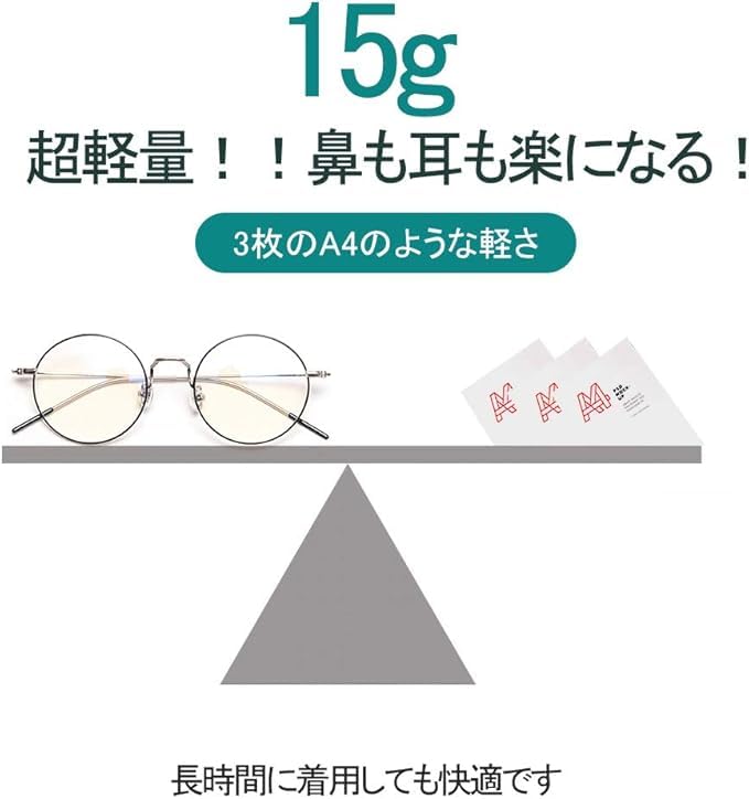 【送料無料】[Dollger] ブルーライトカットメガネ メガネ 度なし 15g超軽量伊達uv...