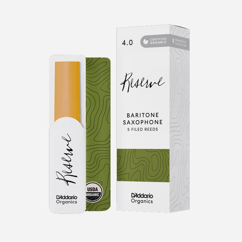 D'Addario Woodwinds (RICO) 《硬さ：4.0》バリトンサックス用リード ダダリオ・ウッドウインズ オーガニック・レゼルヴ サックス用アクセサリ リード