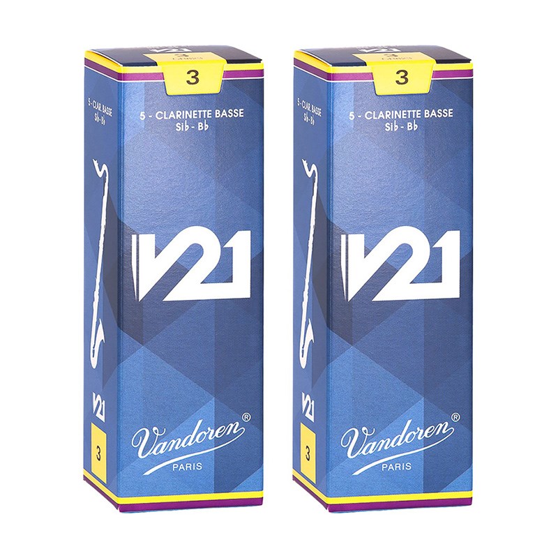 関連商品VANDOREN/バスクラリネット用 商品一覧＞＞VANDOREN/新品 商品一覧＞＞管楽器・吹奏楽器【5，000円〜10，000円】 商品一覧＞＞サックス用アクセサリ/リード/VANDOREN 商品一覧＞＞VANDOREN 【2個セット】《硬さ：3》バスクラリネット用リード バンドレン V21 サックス用アクセサリ リード商品説明//バンドレン バスクラリネット用リード V21//V21はどんなジャンルにもマウスピースにも対応し、最高の結果をもたらしてくれる優れたリードです。サクソフォン用としては初めてのヒールを狭くして円錐形にデザインされた、アンファイルド・リードです。透明感があり非常にあたたかく芯のある音です。音の伸びもずば抜けており、正確なアーティキュレーションと間隔の広い跳躍も容易に演奏できます。商品詳細※こちらは2点セットの商品ページです。■仕様・アメリカンカット・5枚入り■硬さ・3※バリエーション：2-.5 / 3 / 3.5 / 4イケベカテゴリ_管楽器・吹奏楽器_サックス用アクセサリ_リード_VANDOREN_バスクラリネット用_新品 SW_VANDOREN_新品 登録日:2024/01/22 バンドーレン リード クラリネット