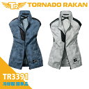 【TR】空調空冷服/服のみ 熱中症 熱中症対策 熱射病 大小ドット柄プリント 激涼の通風性 便利な電池操作 ポリエステル65%綿35% ベスト 汎用穴 外作業 ...