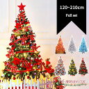 ★10%OFFクーポン★クリスマスツリー 120/150/180/210cm 6タイプ選択可能 北欧 組立簡単 LEDライト 電池式 LEDイルミネーション クリスマス飾り おしゃれ キラキラ 雰囲気満々 暖かい 簡単な組立品 飾り 部屋 商店 おもちゃ 北欧 白 雪化粧 オーナメントセット ギフト