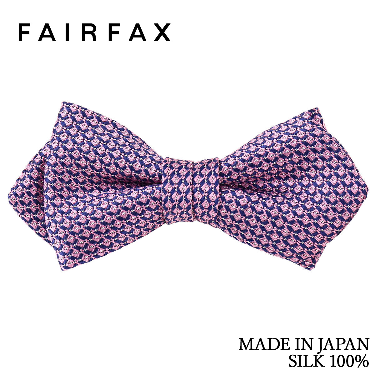 乐天商城 - フェアファクス FAIRFAX 蝶ネクタイ メンズ オーキッドピンク マイクロ小紋 シルク100% ポインテッドタイプ レディタイ 日本製 フリーサイズ