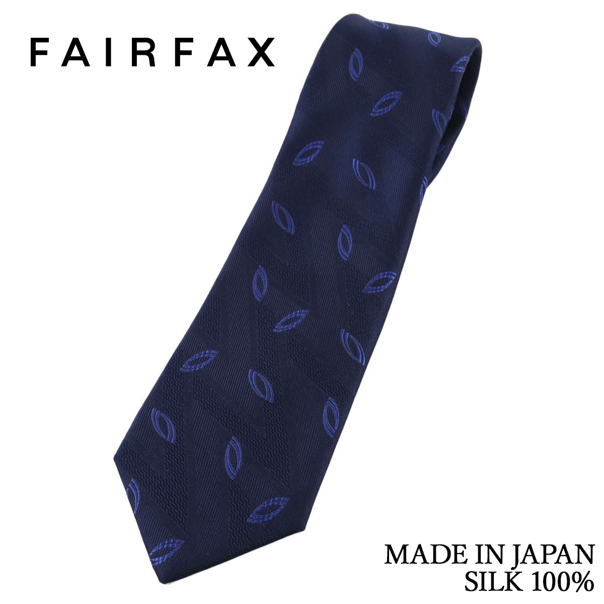 Rakuten - フェアファクス FAIRFAX ネクタイ 小紋 ミッドナイトブルー 京都丹後生地 シルク100% 日本製 ハンドメイド メンズ 父の日