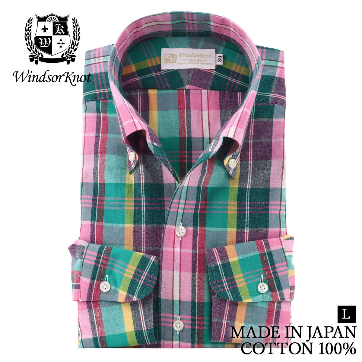 楽天市場】マドラスチェック ボタンダウンシャツ（メンズファッション