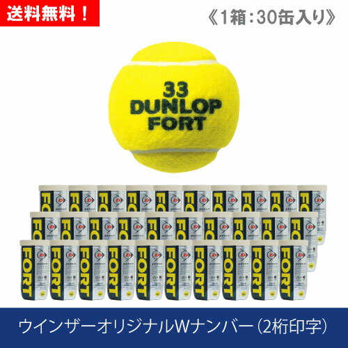 ボール ダンロップ [DUNLOP] FORT フォート 1箱（1缶2球入/30缶/60球） [ITF/JTA公認球] ウインザーオリジナル 2023