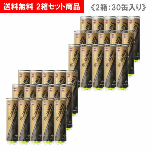 【2箱セット】 ダンロップ セントジェームスプレミアム 2箱 10ダース (30缶) [ DUNLOP St.JAMES PREMIUM 硬式テニスボール ] 練習球※キャップレス 2023年
