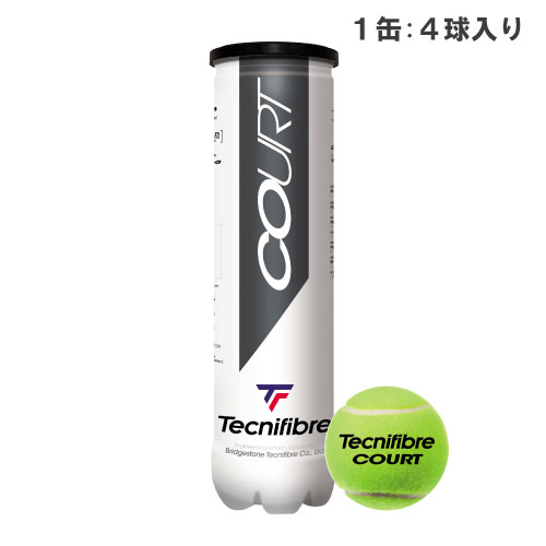 テクニファイバー [Tecnifibre] COURT（コート） 1缶4球入り ITF公認球