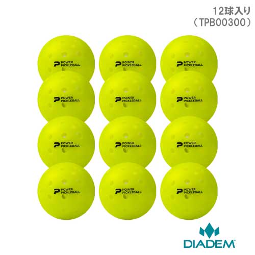 【ピックルボール】ダイアデム オフィシャル ピックルボール 12PK (DIADEM THE OFFICIAL PICKLEBALL 12PK TPB00300) 24SS