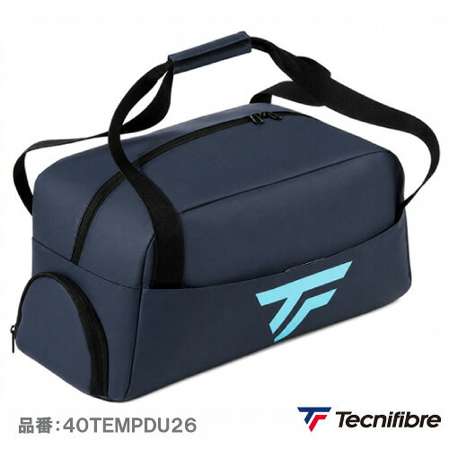 メーカーテクニファイバー 品名TOUR ENDURANCE TEMPO DUFFEL 品番40TEMPDU26 サイズ58×31×27cm 素材ターポリン 機能大容量のメイン収納スペース×1シューズポケット×1サイドアクセサリーポケット×2内部メッシュポケット 発売日2026年9月