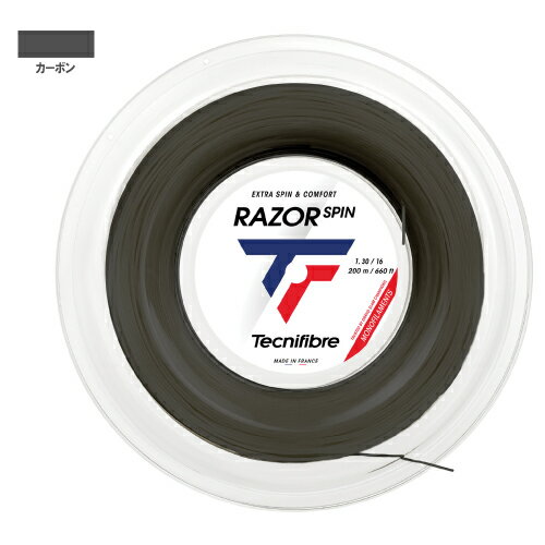 テクニファイバー レーザースピン 1.30mm ロール（tecnifibre RAZOR SPIN 04GRASPI）硬式テニスストリング ポリエステル【メーカー取寄せ商品】