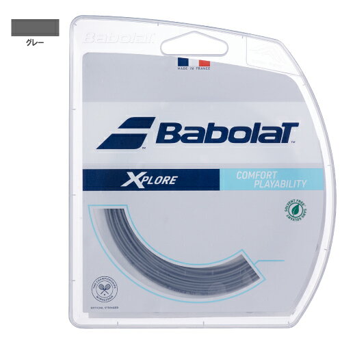 メーカーバボラ 品名XPLORE 品番241153 ゲージ1.25mm/1.30mm 素材100% ポリアミド 長さ12m カラーグレー 発売日2026年7月 商品説明ポリアミドのマルチフィラメント構造により、優れたパワーと安定したコントロール性能を両立。しなやかで腕にやさしく、インパクト時の振動を効果的に軽減します。打つたびに、心地よいフィーリングを実感できます。中級者、ジュニア、そして快適な打球感を求めるプレーヤーに向けたXplore (エクスプロール)。プレーの質を高めたい方に最適なテニスストリングです。
