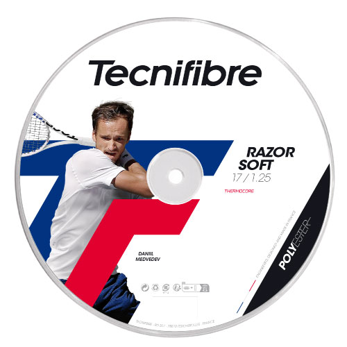 テクニファイバー レーザーソフト ライム 200M ロール (tecnifibre RAZOR SOFT 04RRAS) ポリエステル ストリング 24SS【メーカー取寄せ商品】