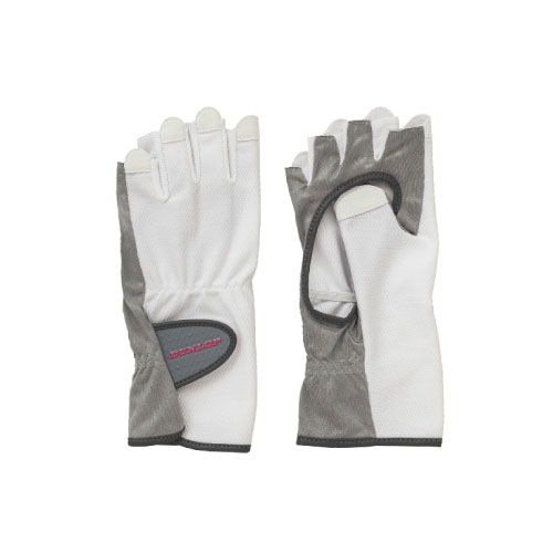 ダンロップ 【レディス】グローブ ハーフタイプ （両手セット）（TGG0119W-WH）[DUNLOP ACC アクセサリ..