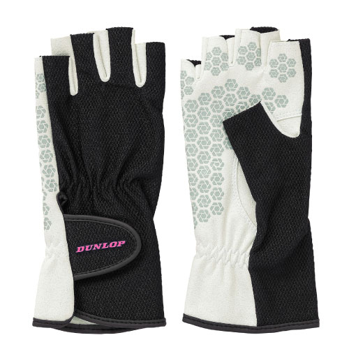 ダンロップ 【レディス】シリコンプリントグローブ ハーフタイプ （両手セット）（TGG0137W-BK）[DUNLOP ACC アクセサリー]