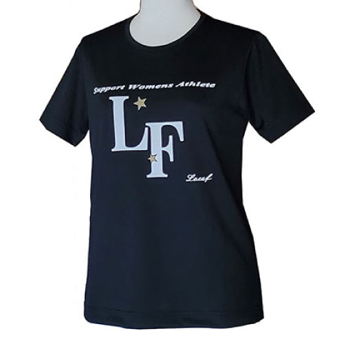 楽天ウインザーラケット楽天市場店【ネットバーゲン】ルフ ロゴTシャツ （ 314TB - BK ）[ Loeuf LS レディース ]22FW