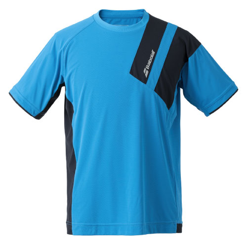 【ネットバーゲン】バボラ CLUB SHORT SLEEVE SHIRT （ BUG1311C - BL00 ブルー ）[ Babolat MS メンズ ]