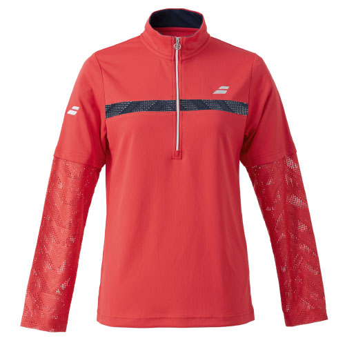 【ネットバーゲン】バボラ PURE LONG SLEEVE SHIRT （ BWG2326 - RD00 レッド ）[ Babolat LS レディース ]