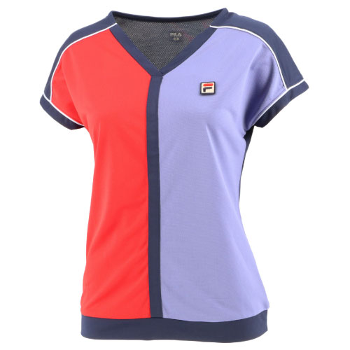 楽天ウインザーラケット楽天市場店【ネットバーゲン】フィラ ゲームシャツ （ VL2486-47A ）[ FILA LS レディース ]22SS