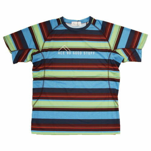 【ネットバーゲン】ACE 90 GOOD STUFF MULTI BORDER TEE （ AC - 0048 - 41 ）[ MS メンズウエア テニス ]22SS