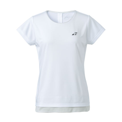 楽天ウインザーラケット楽天市場店【ネットバーゲン】バボラ VS SHORT SLEEVE SHIRT （ BWP3571-WH00 ）[ BabolaT LS レディース ]23FW