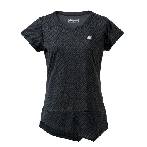 楽天ウインザーラケット楽天市場店【ネットバーゲン】バボラ VS SHORT SLEEVE SHIRT （ BWG3321 - BK00 ）[ BabolaT LS レディース ]23SS