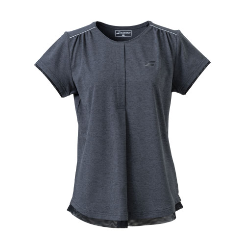楽天ウインザーラケット楽天市場店【ネットバーゲン】バボラ VS SHORT SLEEVE SHIRT （ BWG4370-BK00 ）[ BabolaT LS レディース ]24FW
