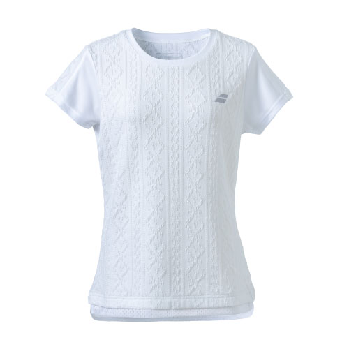 【SALE】バボラ PURE SHORT SLEEVE SHIRT （ BWG4376-WH00 ）[ BabolaT LS レディース ]24FWのサムネイル