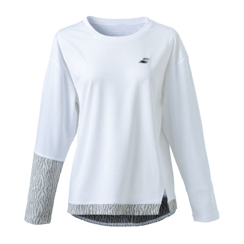 楽天ウインザーラケット楽天市場店【ネットバーゲン】バボラ VS LONG SLEEVE SHIRT （ BWP4570-WH00 ）[ BabolaT LS レディース ]24FW
