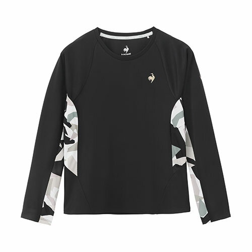 楽天ウインザーラケット楽天市場店【ネットバーゲン】ルコックスポルティフ Aile forme グラフィック長袖ゲームシャツ （ LN4FLT10L-BK00 ）[ lecoq sportif LS レディース ]24FW