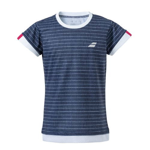 【SALE】バボラ CLUB SHORT SLEEVE SHIRT JR （ BJG4341C-NV00 ）[ BabolaT LS ジュニア ]24SS