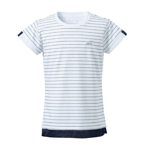 バボラ CLUB SHORT SLEEVE SHIRT JR （ BJG4341C-WH00 ）[ BabolaT LS ジュニア ]24SS