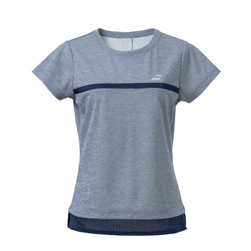 楽天ウインザーラケット楽天市場店【ネットバーゲン】バボラ PURE SHORT SLEEVE SHIRT （ BWG4326-NV00 ）[ BabolaT LS レディース ]24SS