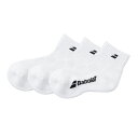 バボラ CLUB 3P SHORT SOCKS （ BWS4835C-WH00 ）[ BabolaT LSC アクセサリー ]24SS