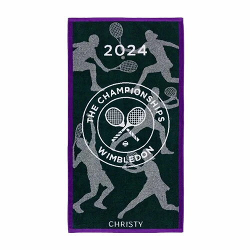 ウィンブルドン 2024 チャンピオンシップタオル （ WB490540-GRNPPL ）[ WIMBLEDON ACC アクセサリー ]24SS【メーカー取寄せ商品】のサムネイル