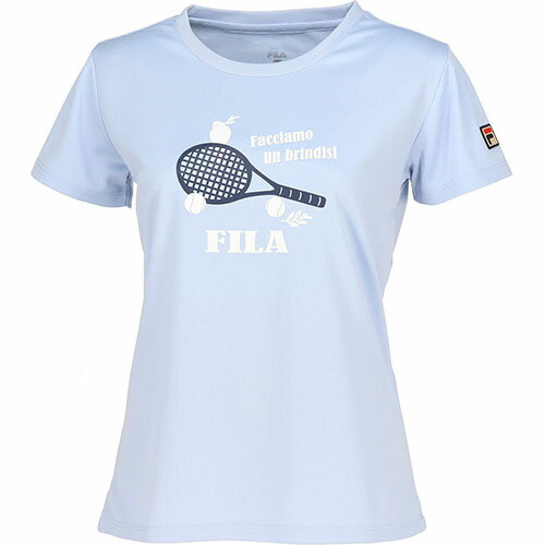 【SALE】フィラ 大会販売グラフィックTシャツ トリとテニスラケット柄 （ VL2795-10 ）[ FILA LS レディース ]24SSのサムネイル